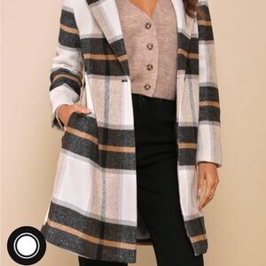Steve Madden plaid coat